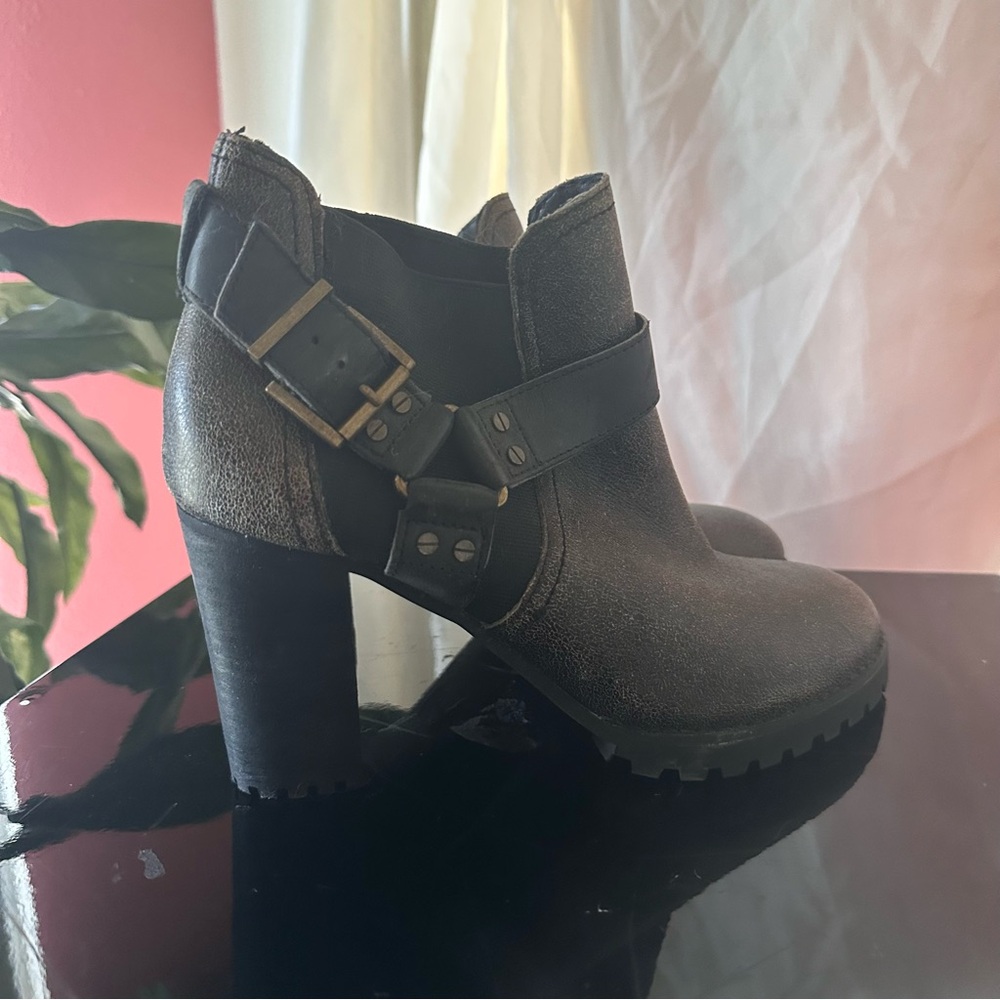 Von Freerider Brown Leather Ankle Boots